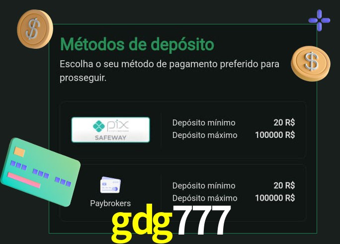 O cassino gdg777 oferece uma grande variedade de métodos de pagamento