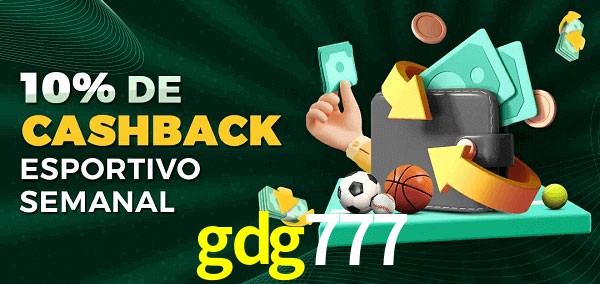10% de bônus de cashback na gdg777
