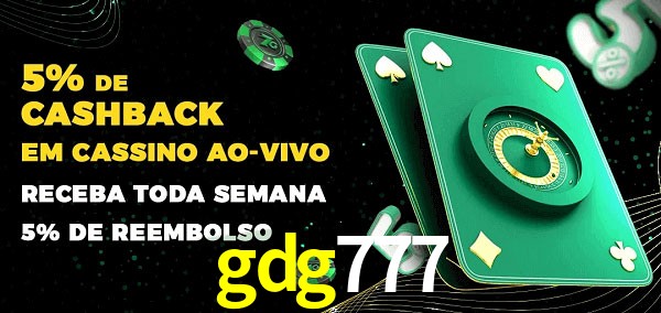 Promoções do cassino ao Vivo gdg777